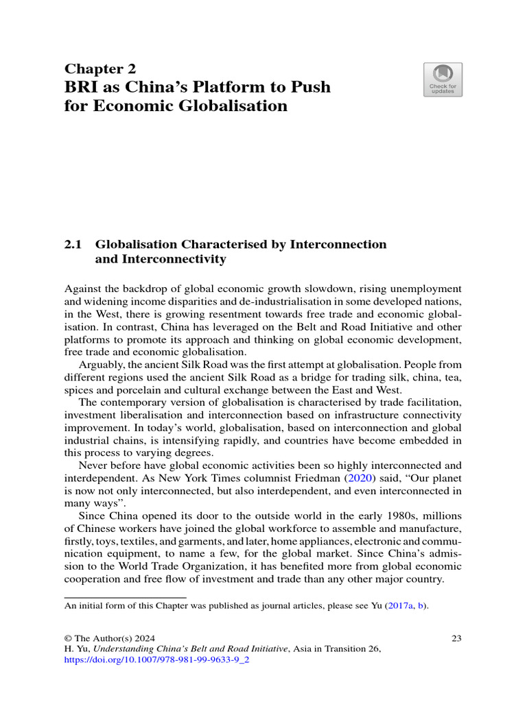 BRI As Chinas Platform To Push | PDF | Globalization | China