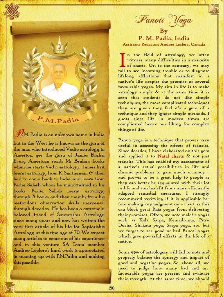 Understanding Panoti Yoga in Astrology | PDF