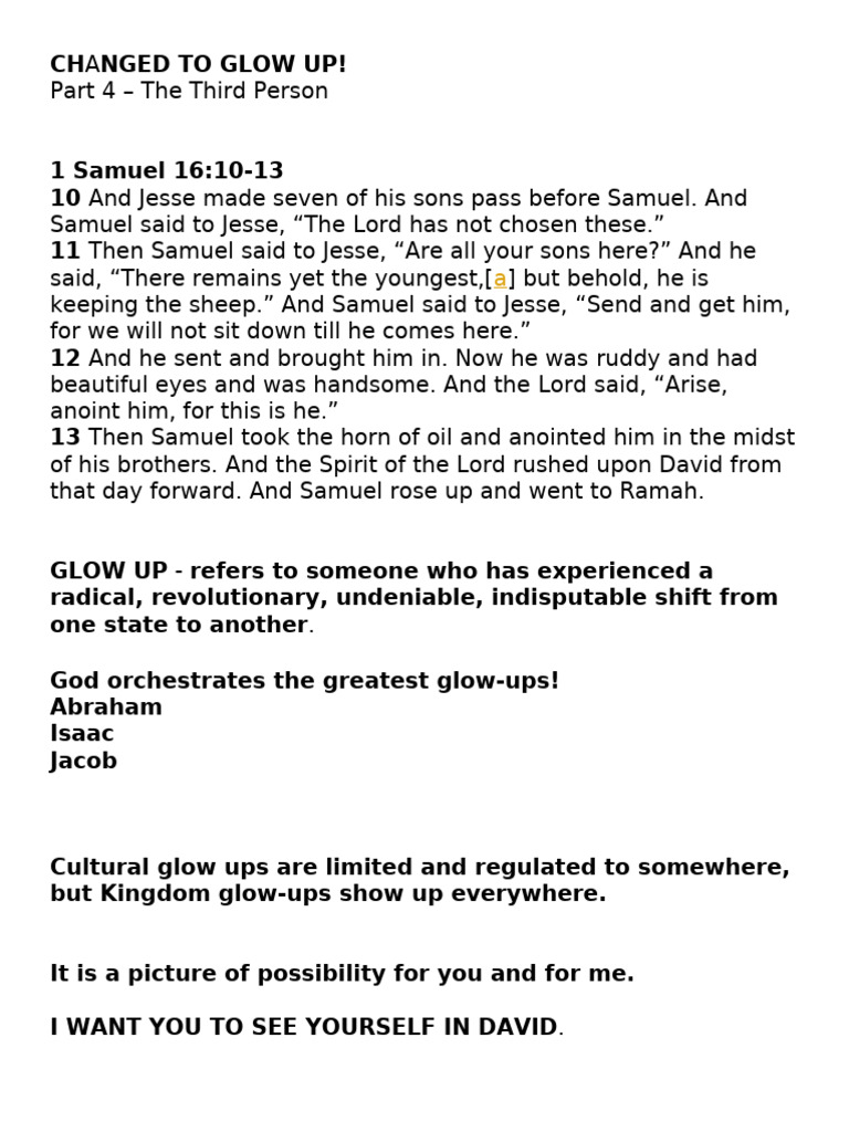 David's Anointing: From Shepherd to King | PDF | Samuel | David