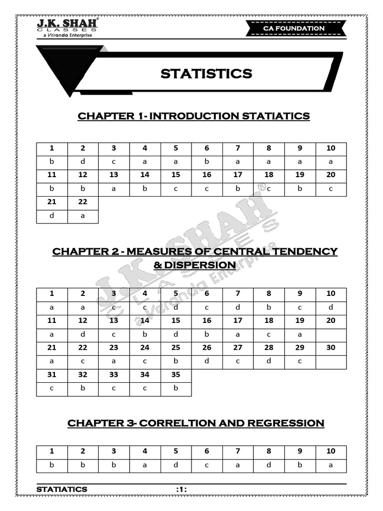 Statistics Revision Solution | PDF | Technology & Engineering