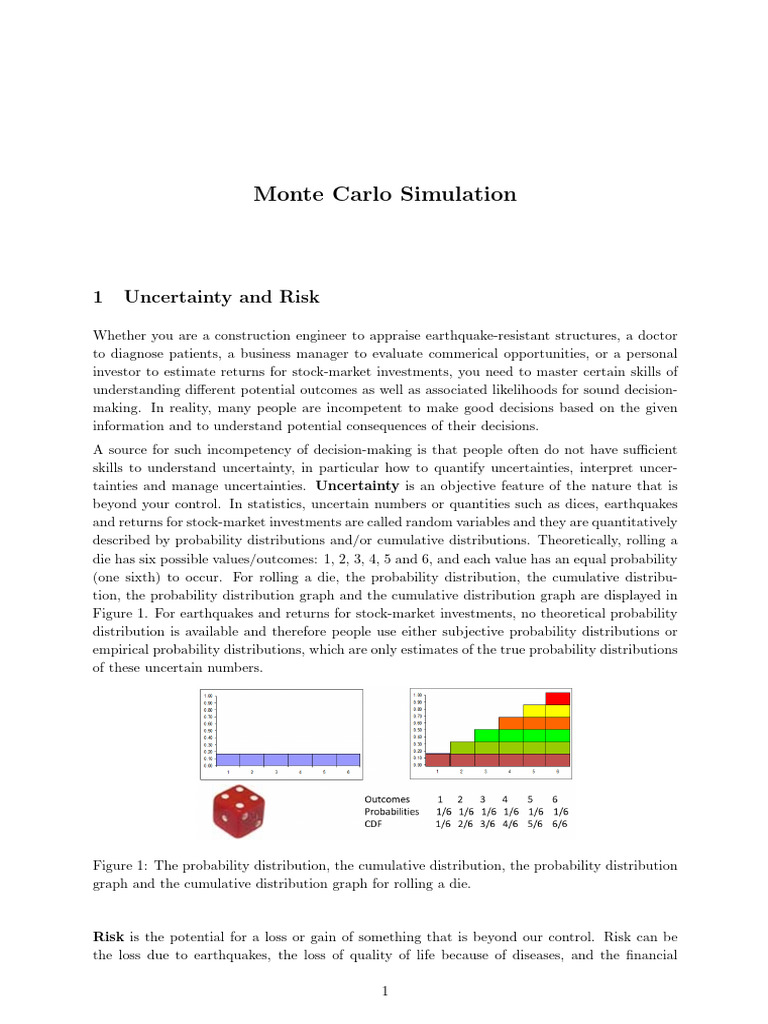 Understanding Monte Carlo Simulation | PDF | Probability Distribution ...