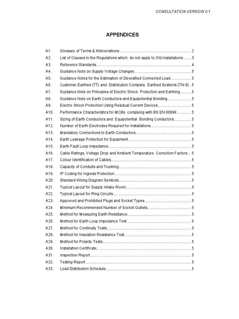 UAE Earthing Appendices Electricity Wiring Regulations 58200703 51