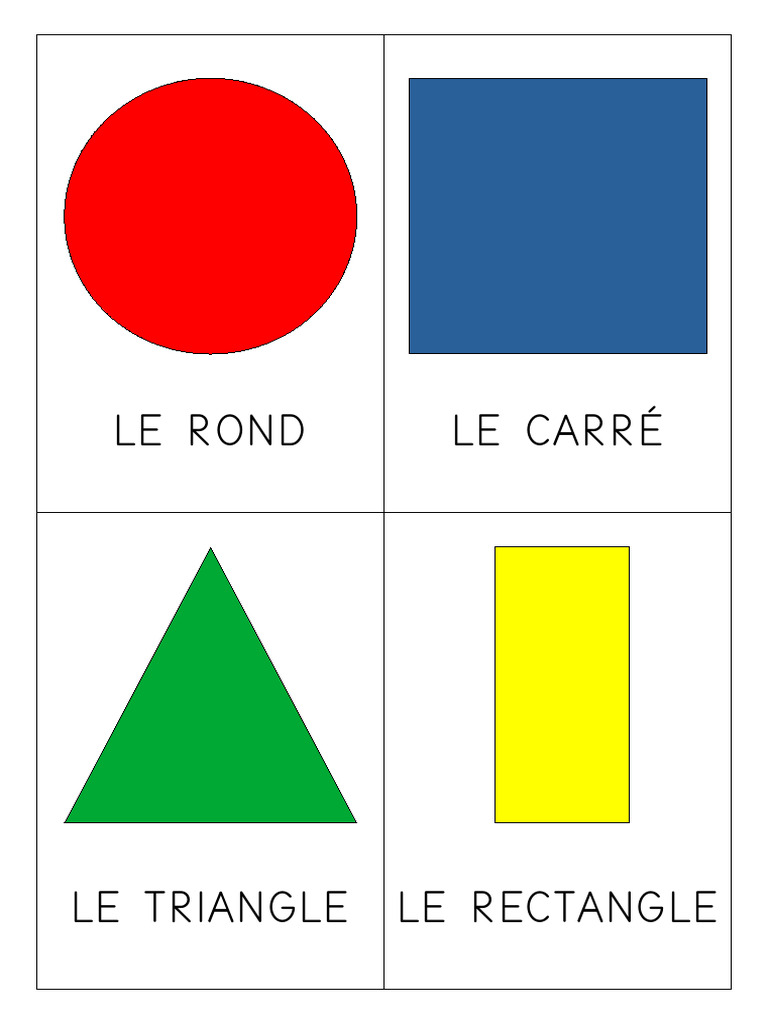 (x1 - Couleur) Modèles Rond, Carré, Triangle, Rectangle | PDF