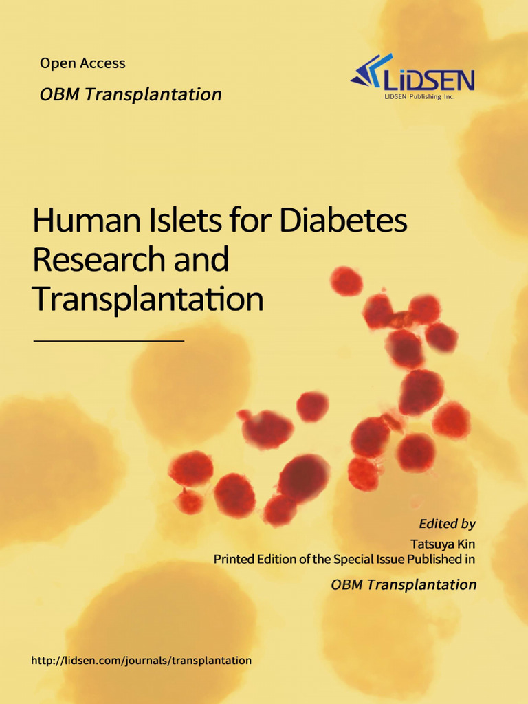 Human Islets For Diabetes Research and Transplantation | PDF ...