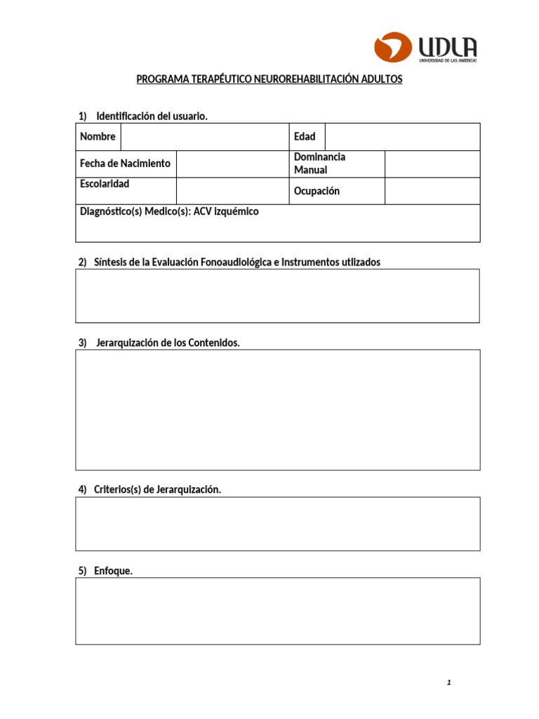 Programa de Neurorehabilitación para Adultos | PDF | Relaciones ...