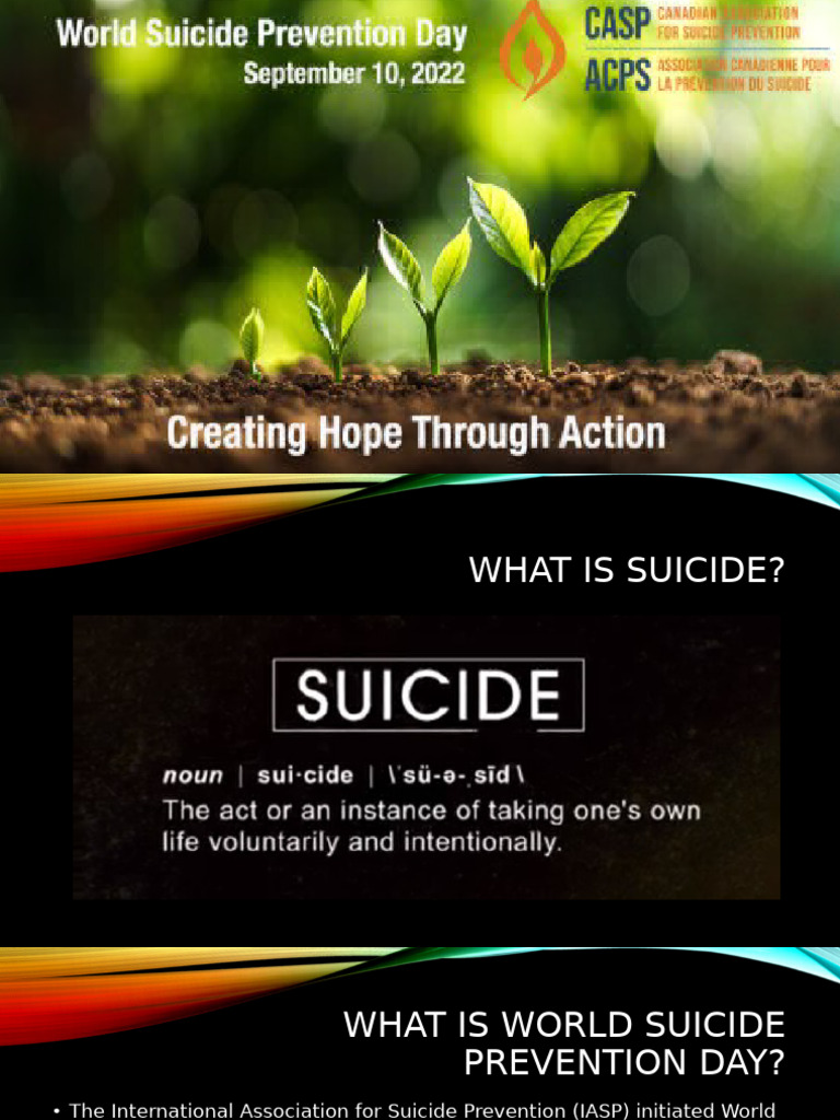 World Suicide Prevention Day 2022 1 | PDF | Suicide | Mental Disorder