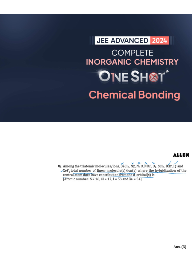 Complete Inorganic Chemistry One Shot | PDF | Chemical Bond | Chemical ...