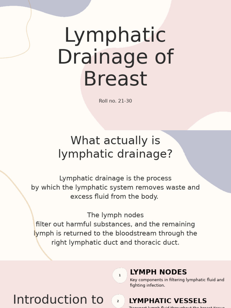 Breast Lymphatic Drainage Explained | PDF | Lymphatic System | Lymph