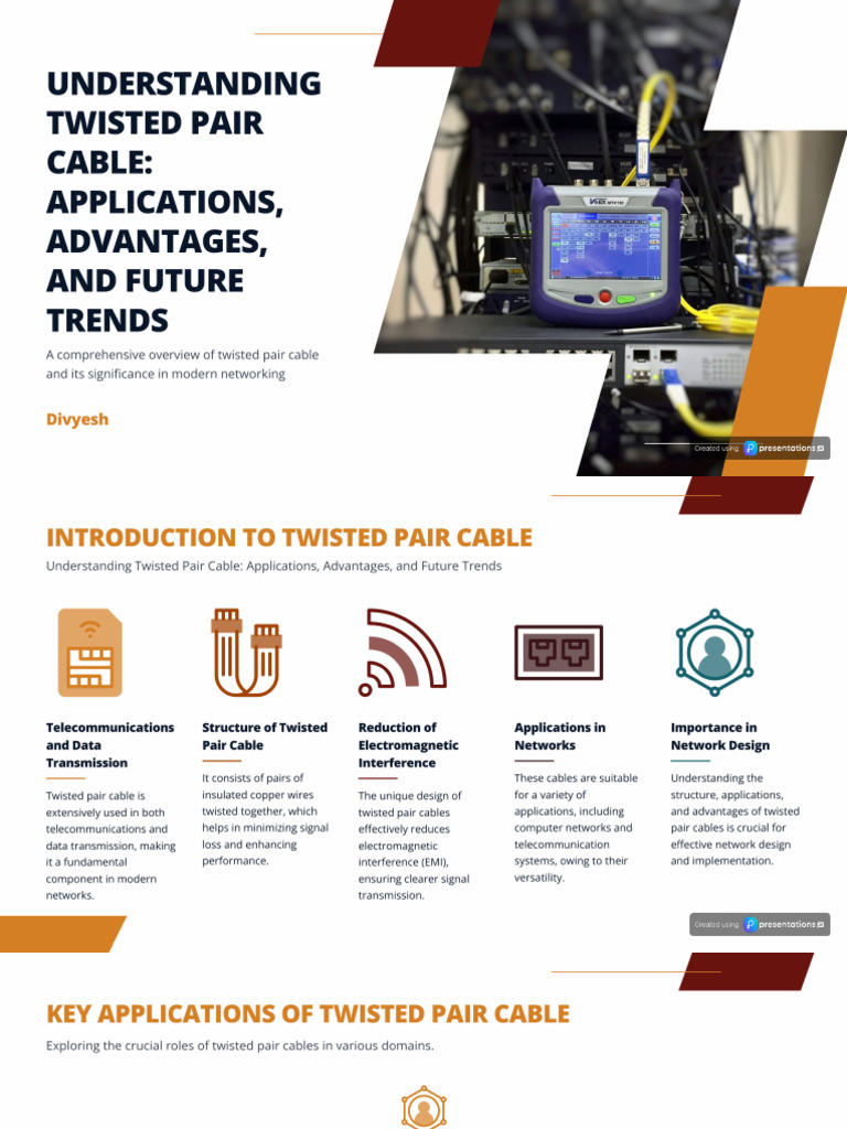 Twisted Pair Cable Presentation | PDF