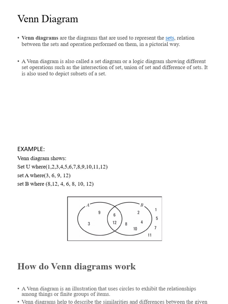 Understanding Venn Diagrams and Set Operations | PDF | Set (Mathematics ...