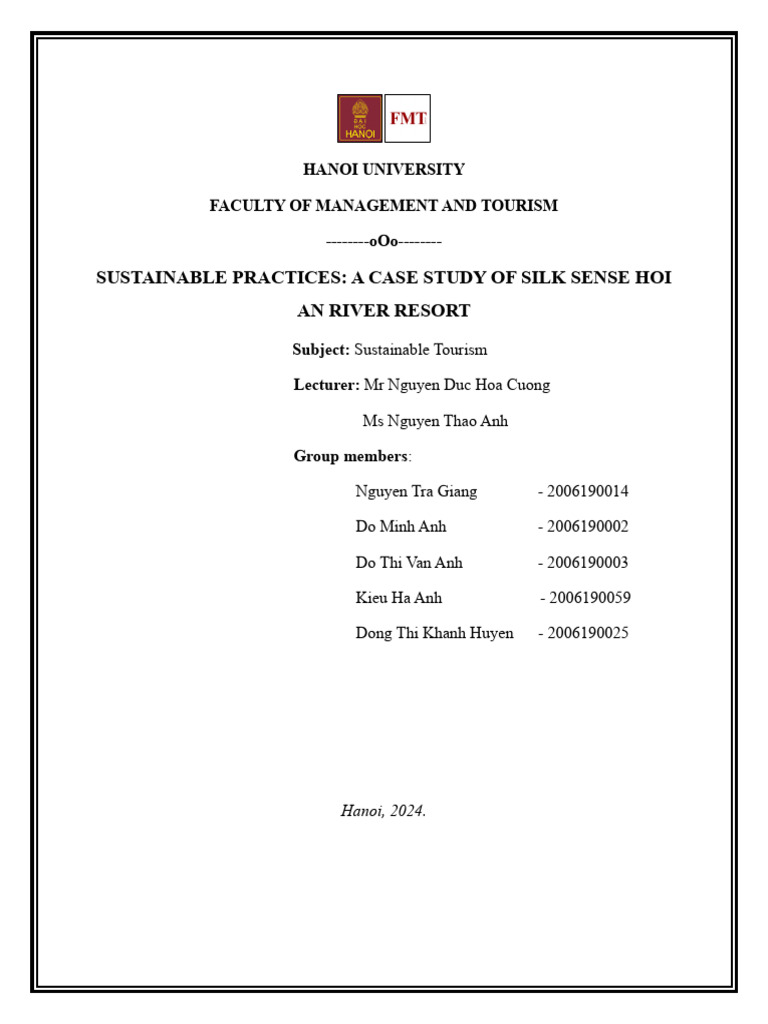 Sustainable Practices in Hospitality Report | PDF | Sustainability ...