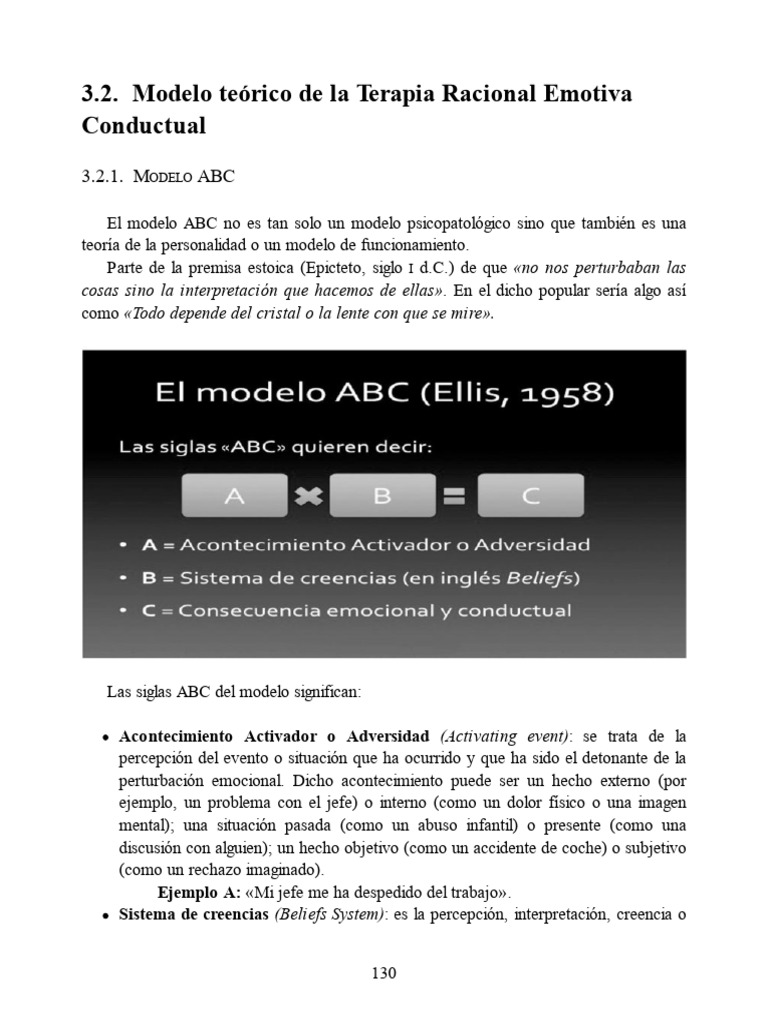 Modelo ABC en Terapia Racional Emotiva | PDF | Terapia racional de ...