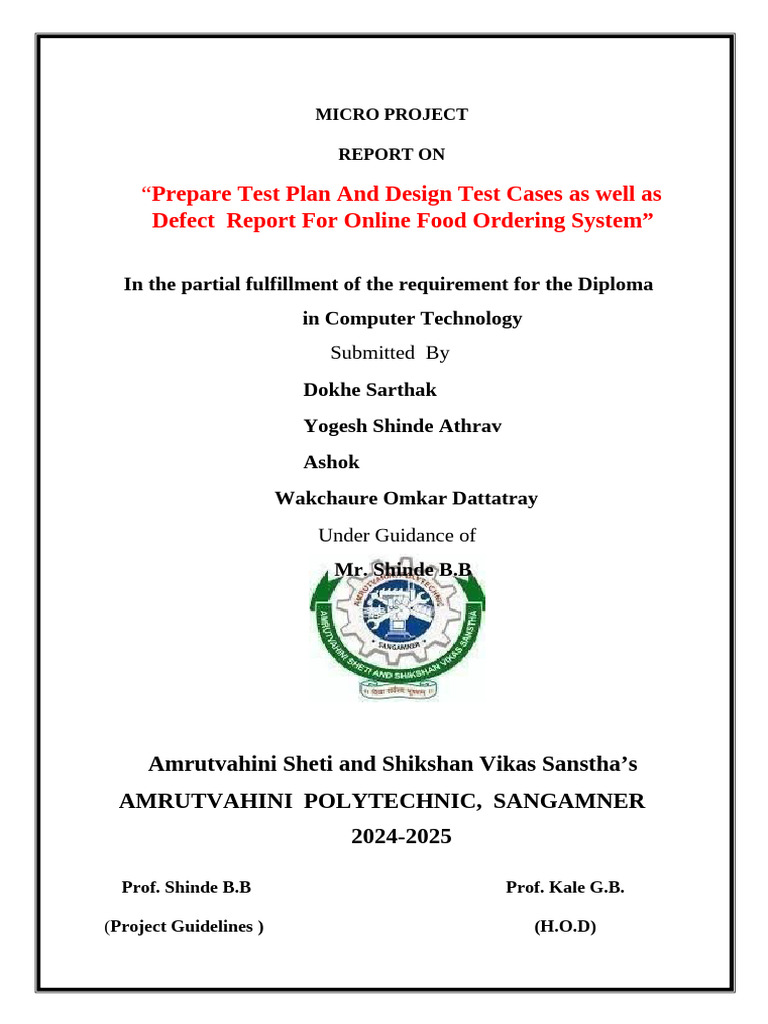 STG FINAL MICROPROJECT | PDF | Software Testing | Software