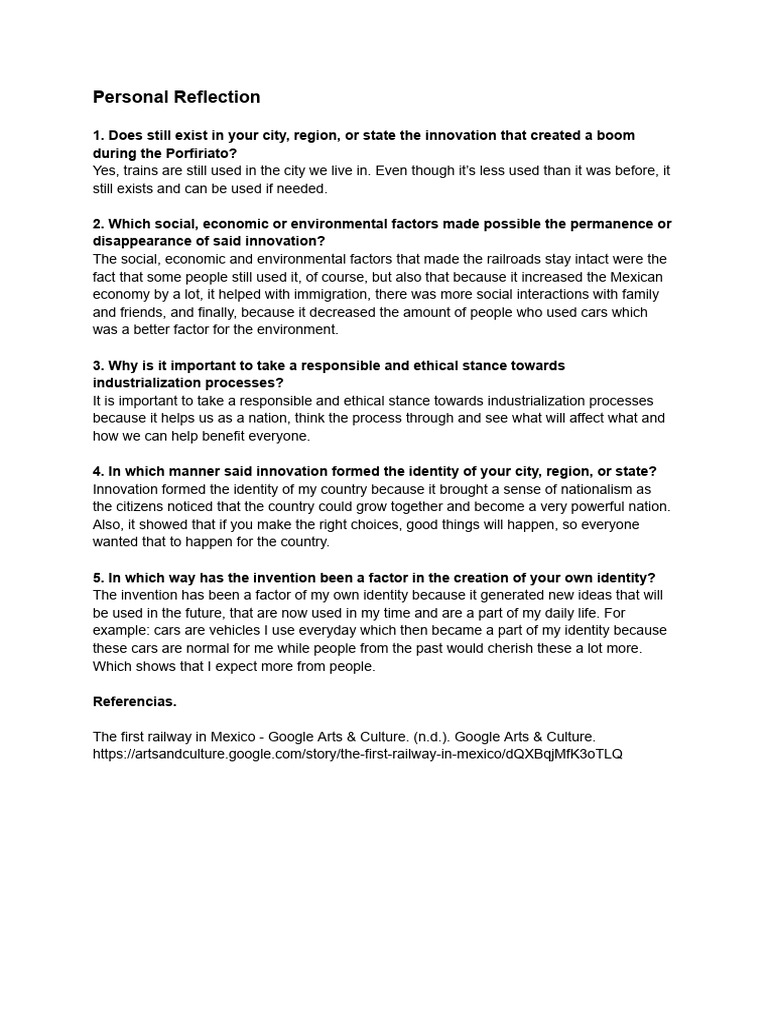 Impact of Railroads on Mexican Identity | PDF