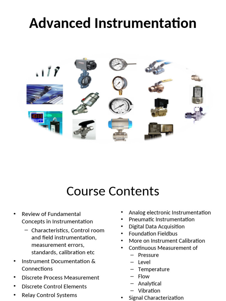 Advanced Instrumentation Course Overview | PDF | Sensor | Instrumentation