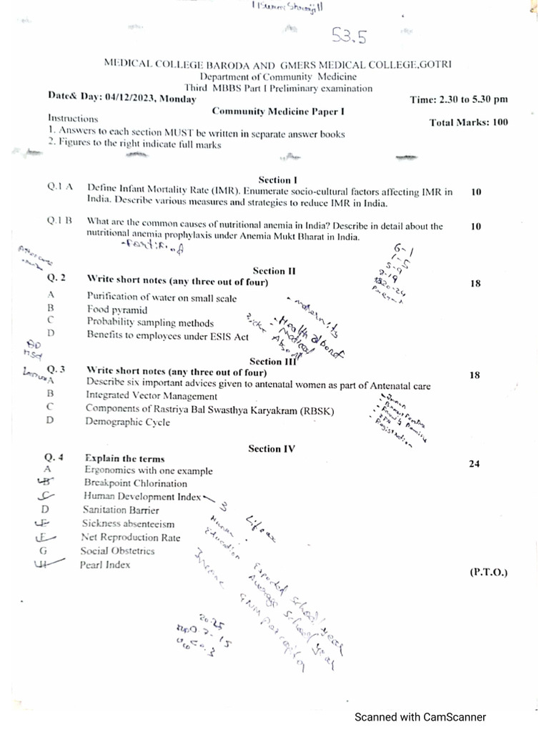 3rd Year Prelims | PDF