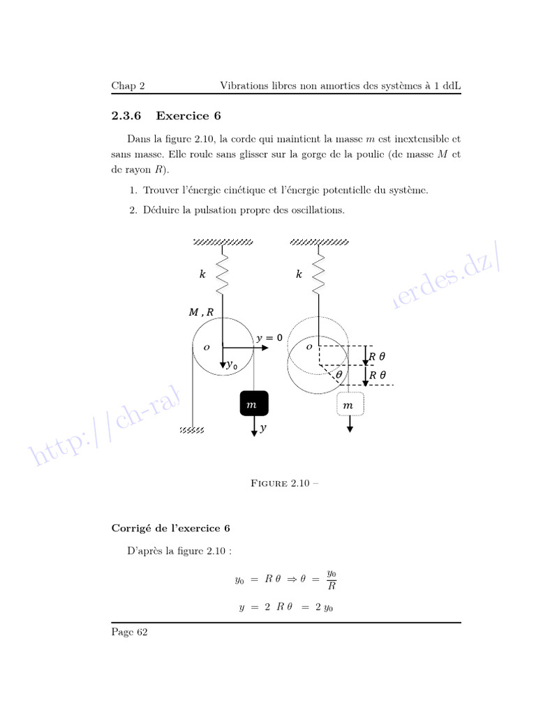 Pulsation propre des oscillations | PDF | Oscillation | Mécanique