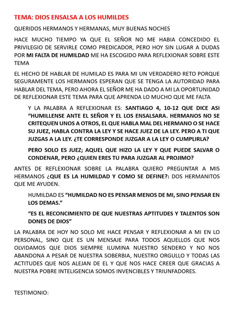 La Humildad1 | PDF | Orgullo | Virtud