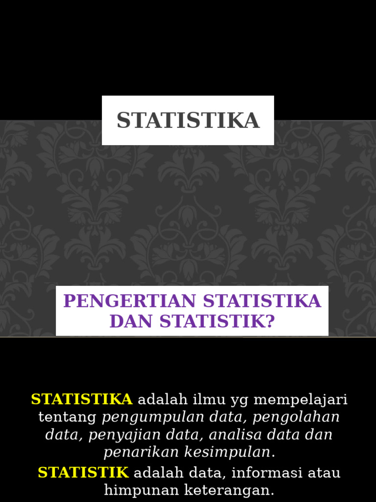 STATISTIKA Presentation | PDF