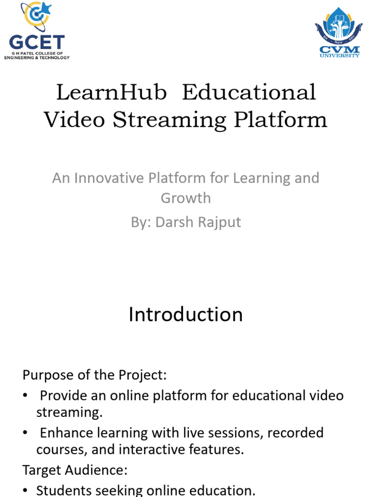 LearnHub: Innovative Video Learning Platform | PDF | User (Computing ...