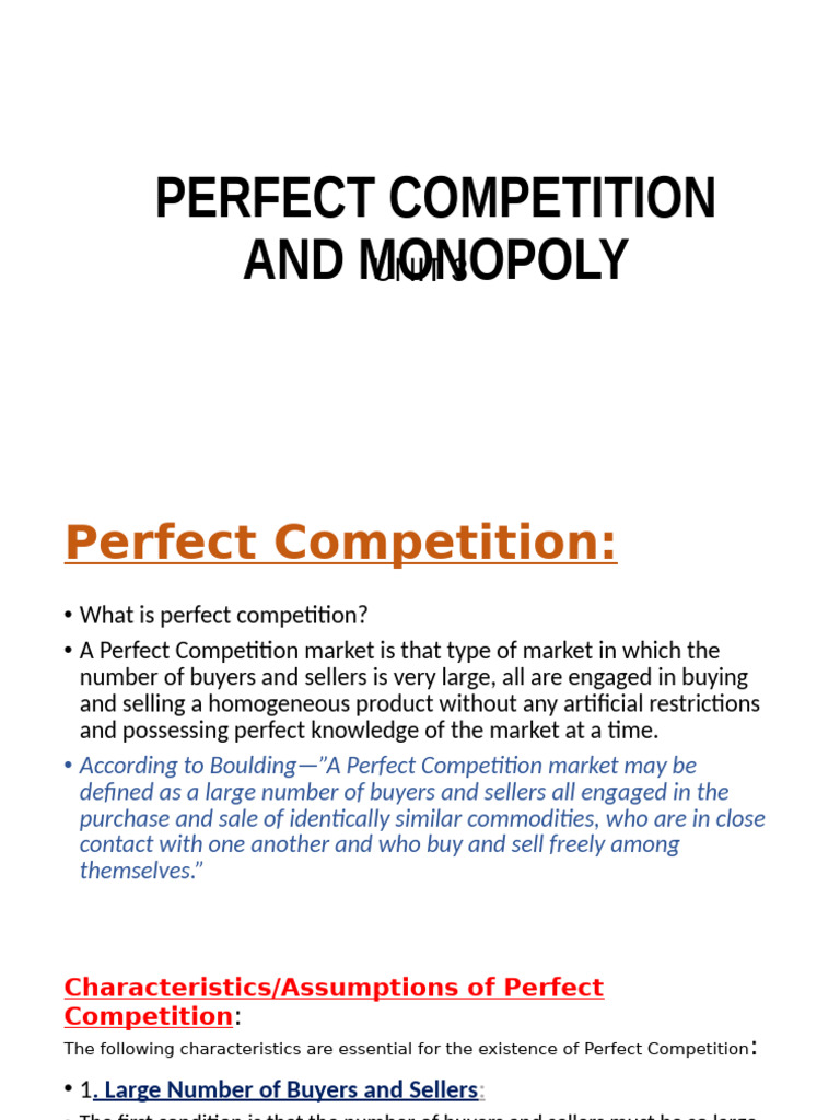 Perfect Competition and Monopoly | PDF | Monopoly | Perfect Competition