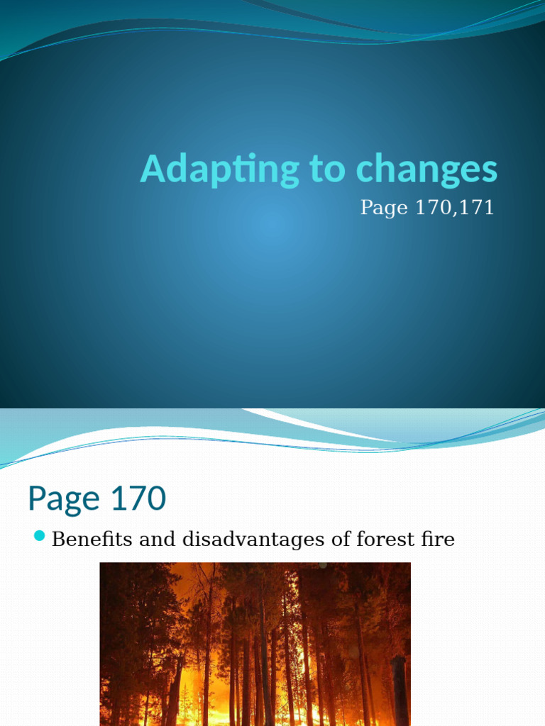 Adapting To Changes Ecosystem | PDF | Trees | Wildfire