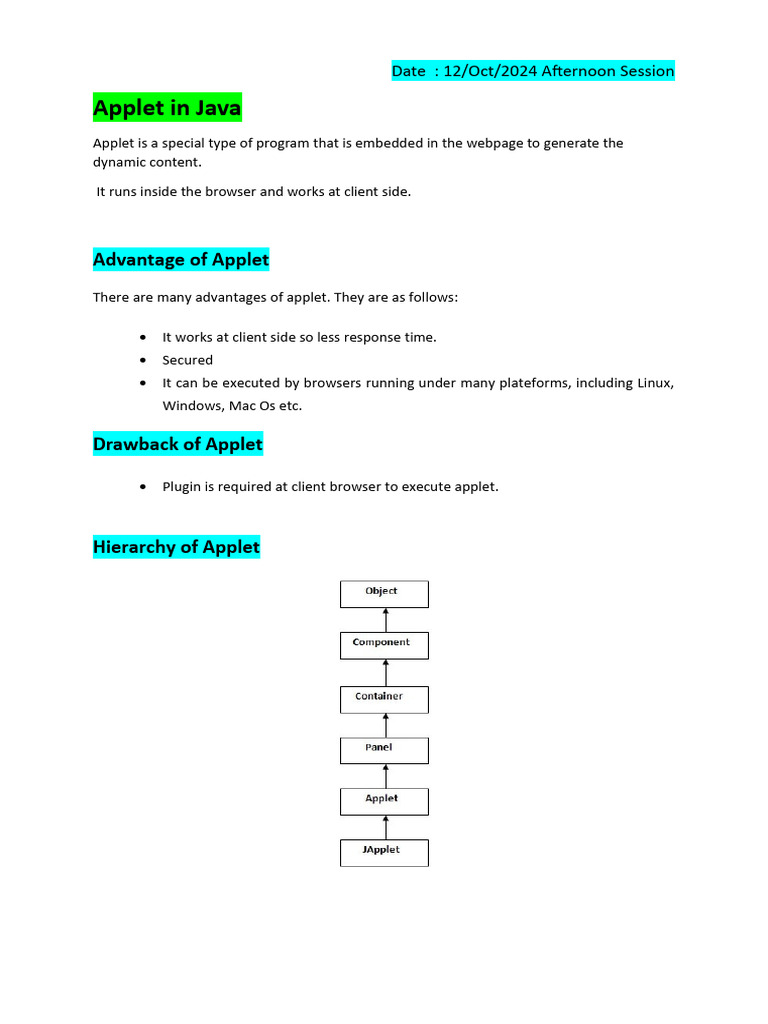 2024 10 12 Java Applet | PDF