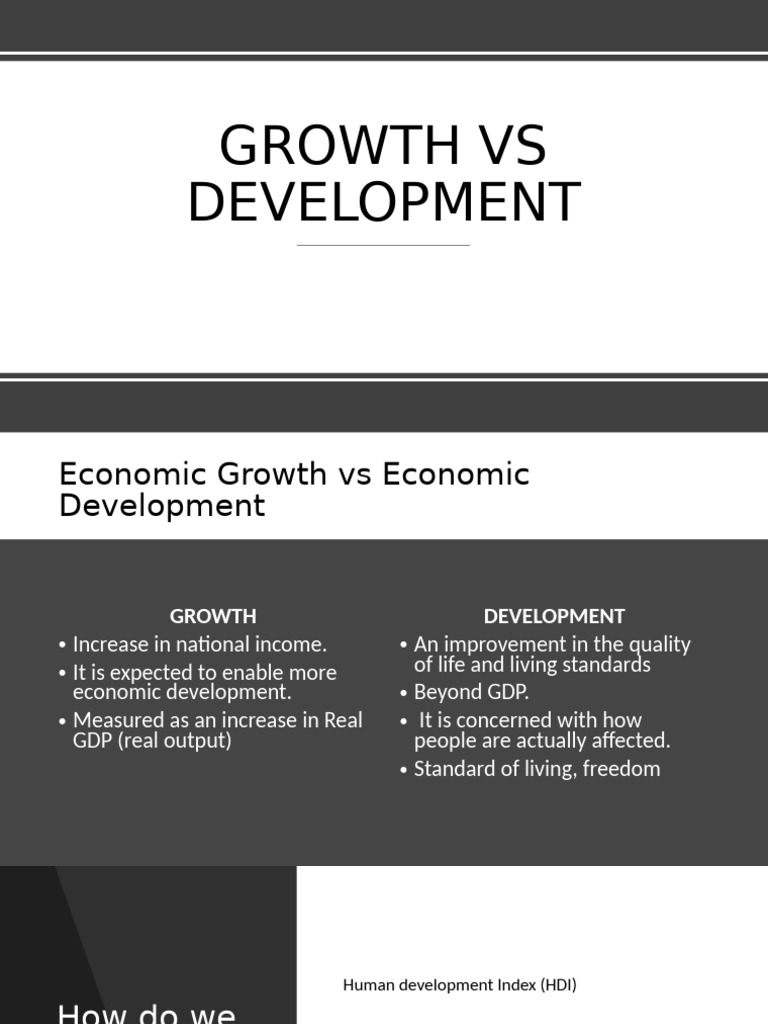 004-Kuliah Topik 3.0 Economic Growth Vs Economic Development | PDF