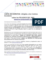 Carta Escuela Sin Wifi a Los Direct Ores y Ampas de Los Colegios