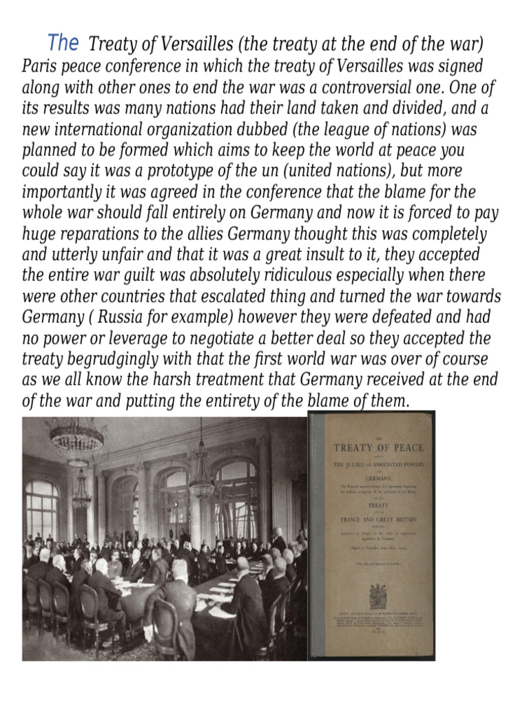 Article 231: Blame in the Versailles Treaty | PDF