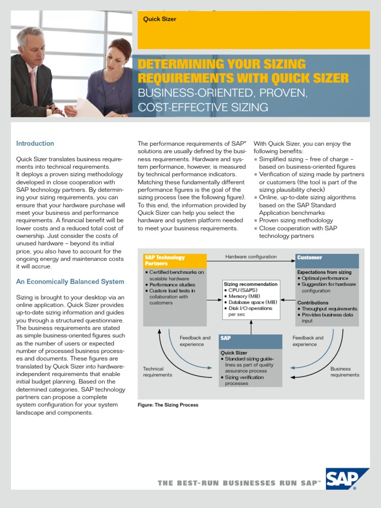 Quick Sizer: Efficient Hardware Sizing | PDF | Business | Computers