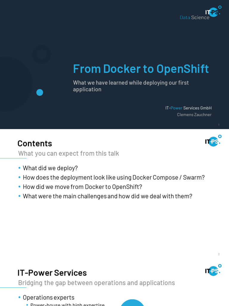 2021 06 30 From Docker To Openshift | PDF | Transport Layer Security ...