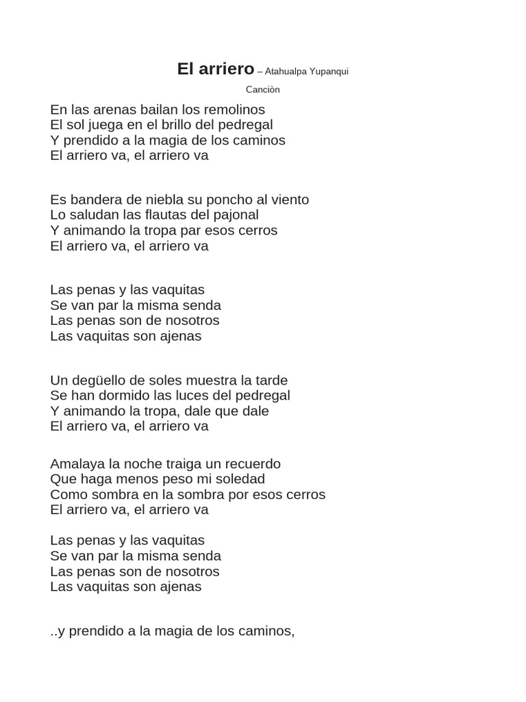El Arriero | PDF