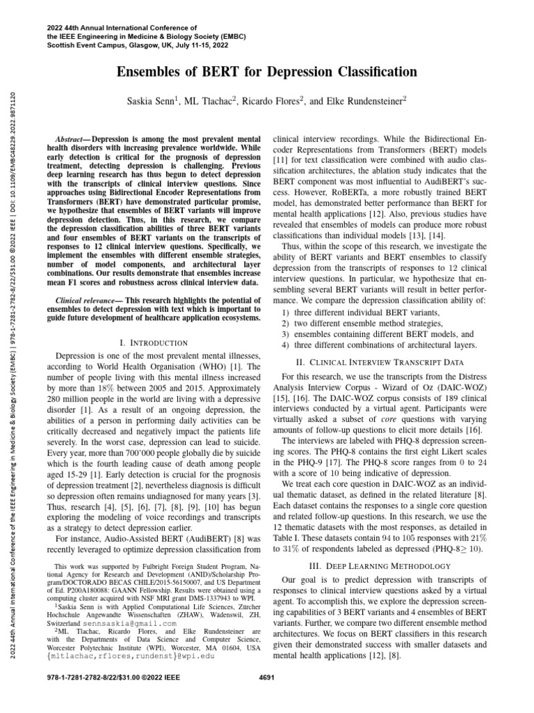 Ensembles - of - BERT - For - Depression - Classification | PDF ...