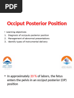 Mechanism of Labor in OP Position | PDF | Pelvis | Childbirth