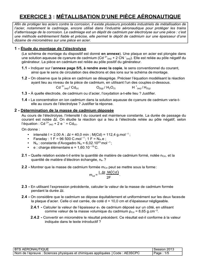 Métallisation de l'acier en aéronautique | PDF | Cadmium | Acier
