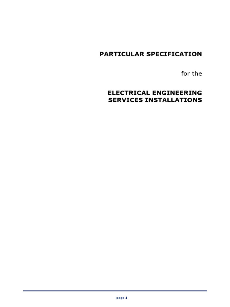 Electrical Specification (Particular) - T01 | PDF | Electrical Wiring ...