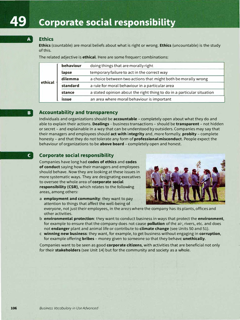CSR pp.106-107 | PDF | Corporate Social Responsibility | Integrity