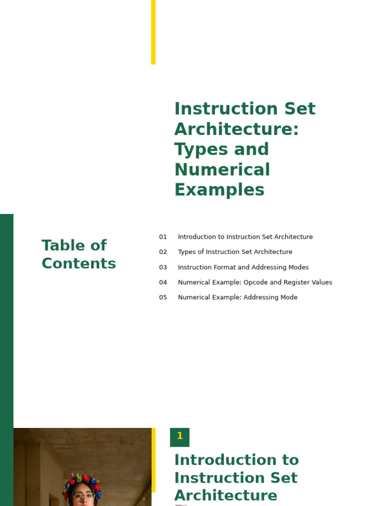 Instruction Set Architecture Typesand Numerical Examplesf 1 F 9 Ba 7 B ...