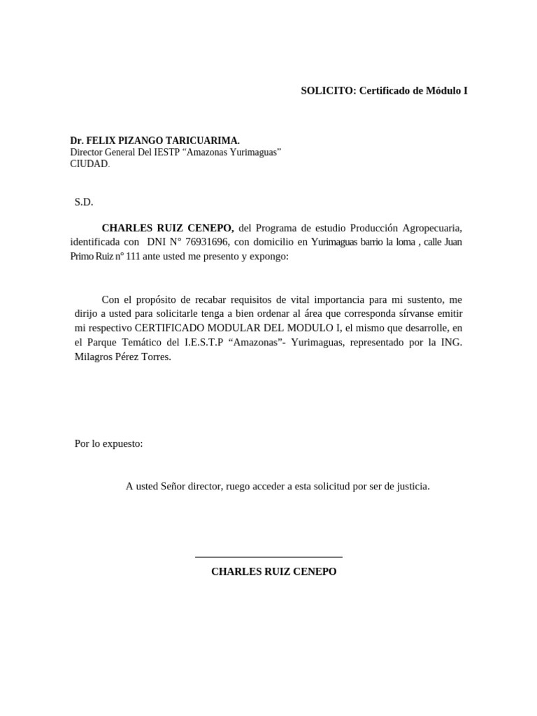Solicita Certificado | PDF