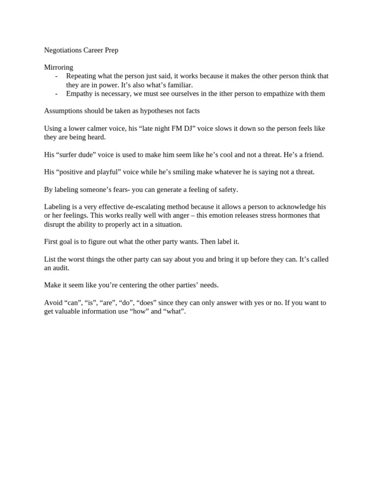 Effective Negotiation Techniques Guide | PDF