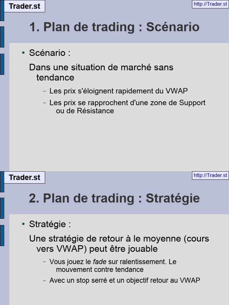 Stratégies de Trading avec le VWAP | PDF