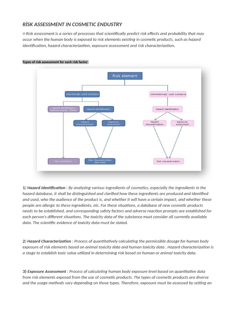 Cosmetic Industry Risk Assessment Guide | PDF | Risk | Toxicity