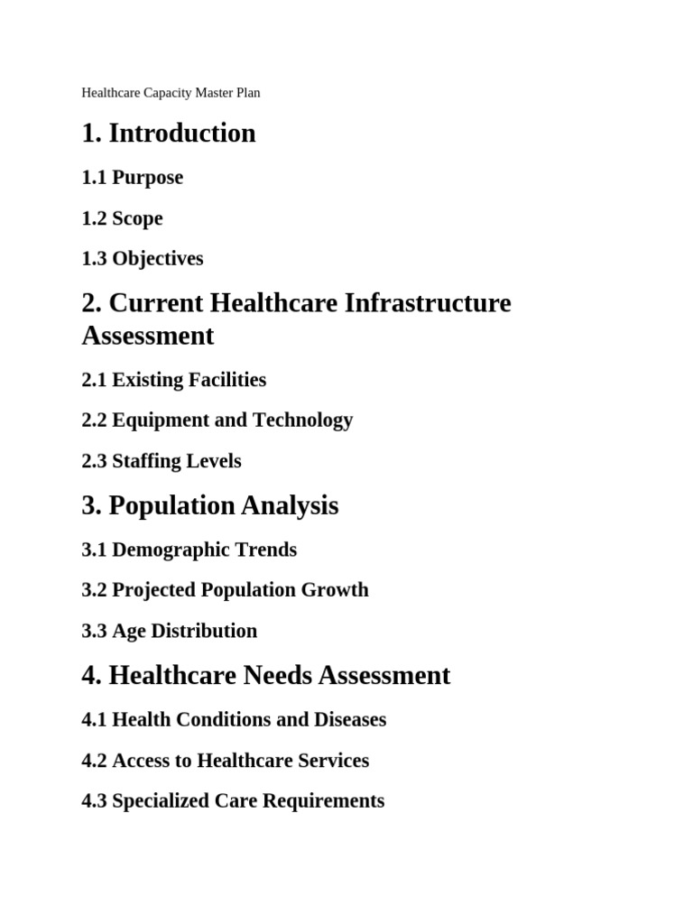Healthcare Capacity Master Plan | PDF | Strategic Planning | Health Care