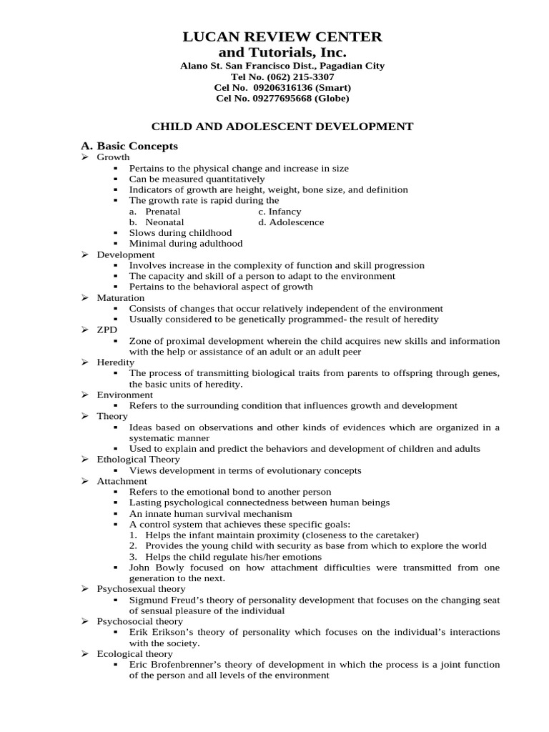 Child and Adolescent Development Theories | PDF | Adolescence | Infants