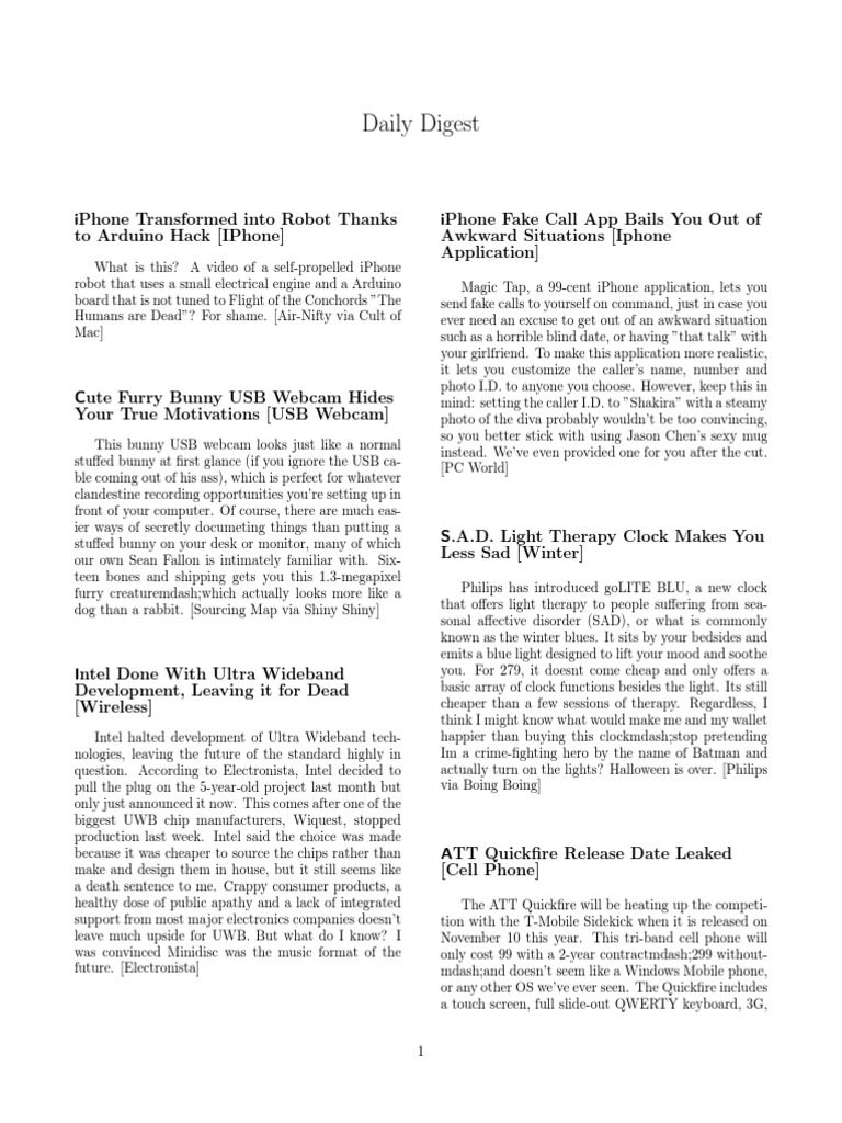 Daily Digest | PDF