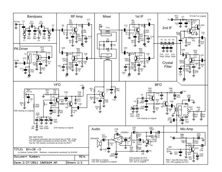 BitX20 Transceiver Schematic Details | PDF