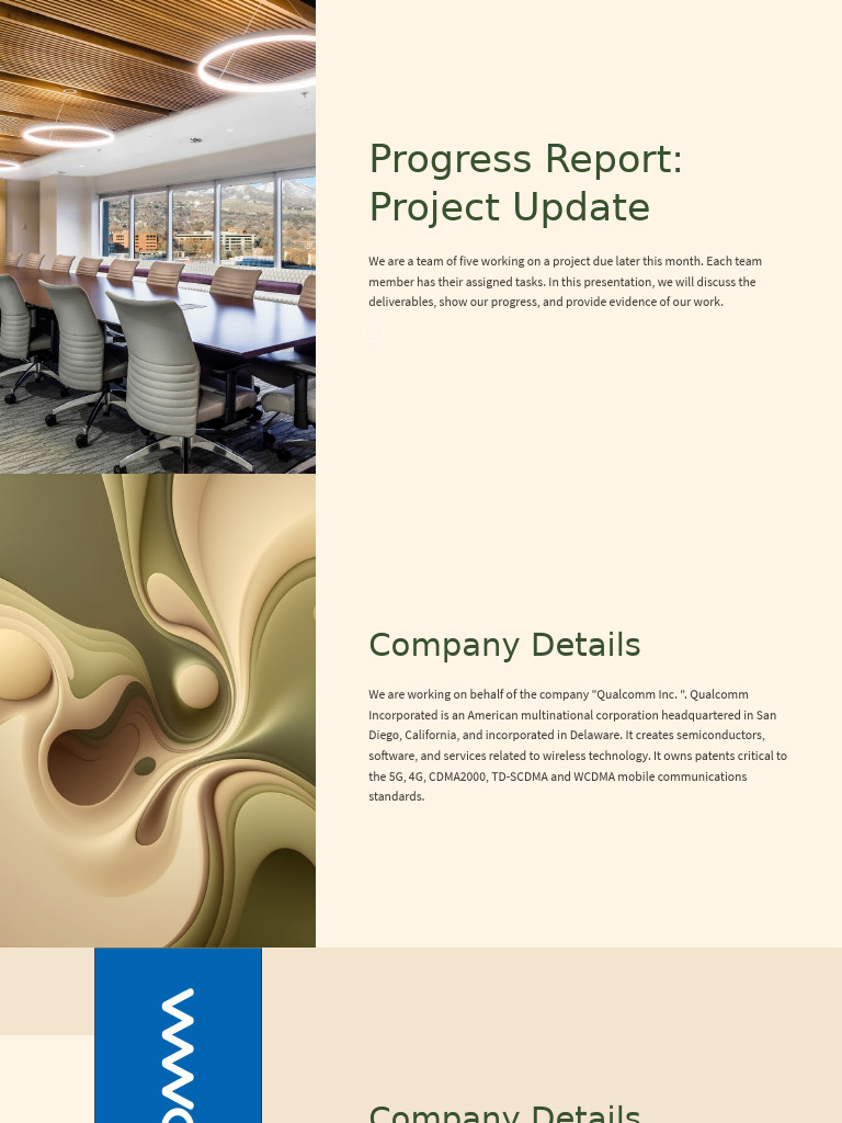 Qualcomm Project Progress Report | PDF | Business