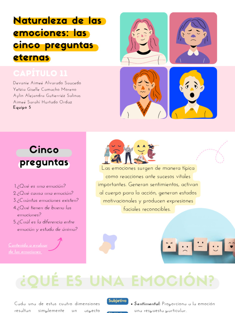 Naturaleza y Funciones de las Emociones | PDF | Las emociones ...
