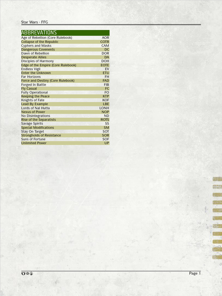 Star Wars - Comprehensive Campaign List | PDF | Jedi | Military